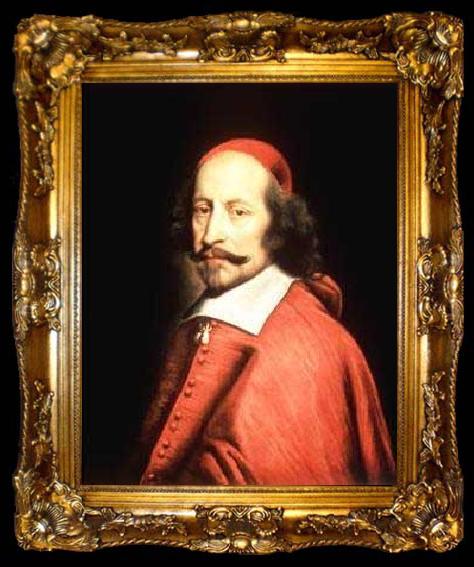 framed  Pierre Mignard Portrait of cardinal Jules Mazarin, ta009-2